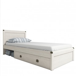 Односпальная кровать Магеллан 90 сосна винтаж с выдвижным ящиком