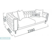 Трехместный диван Монтего MONT-02