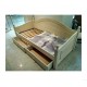 Односпальная кровать Лотос (брашированный крем)