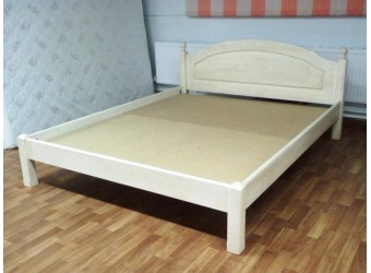 Двуспальная кровать Лотос сосна Б-1090-08BRU (брашированный крем) 1400 мм