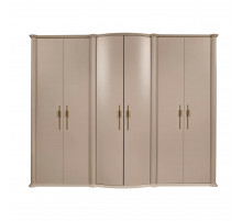 Шестистворчатый шкаф для одежды Моника (Капучино эмаль) Шестистворчатый шкаф для одежды Моника (Капучино эмаль)