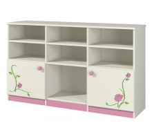 Модульная детская стенка для книг и игрушек с полками и ящиками Розалия Модульная детская стенка для книг и игрушек с полками и ящиками Розалия