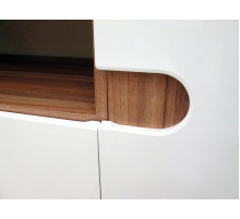 Двухстворчатый шкаф витрина Леонардо МН-026-03 белый