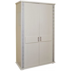 Шкаф для одежды «Тунис» П344.06 (слоновая кость с серебром)