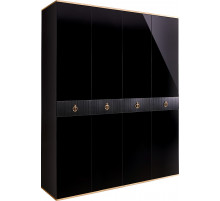 Четырехстворчатый шкаф для одежды Rimini Solo РМШ2/4 (s) (черный) Четырехстворчатый шкаф для одежды Rimini Solo РМШ2/4 (s) (черный)
