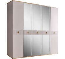 Пятистворчатый шкаф для одежды с зеркалом Rimini Solo РМШ1/5 (s) (слоновая кость) Пятистворчатый шкаф для одежды с зеркалом Rimini Solo РМШ1/5 (s) (слоновая кость)