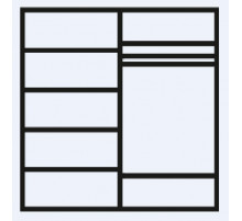 Четырехстворчатый шкаф для одежды с зеркалом Амели АМШ1/4 (дуб) Четырехстворчатый шкаф для одежды с зеркалом Амели АМШ1/4 (дуб)