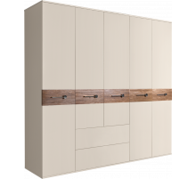 Пятистворчатый шкаф для одежды с ящиками Богемия Вуд (Bogemia Wood) БМШ2/51 (Wo)