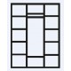 Трехстворчатый шкаф для одежды Челси Элеганс ЧШ2/3(Э) (орех, серый)
