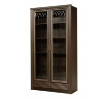 Шкаф витрина в гостиную Орлеан 838 ясень темный Шкаф витрина в гостиную Орлеан 838 ясень темный