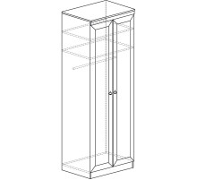 Двустворчатый шкаф для одежды в гостиную Инна 609 светлый Двустворчатый шкаф для одежды в гостиную Инна 609 светлый